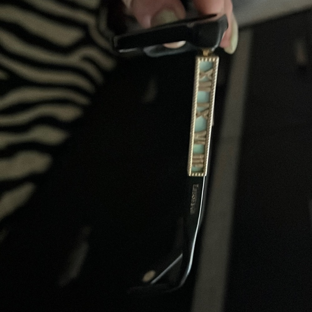 Tiffany and Co black gold and blue frames. Very unique rare